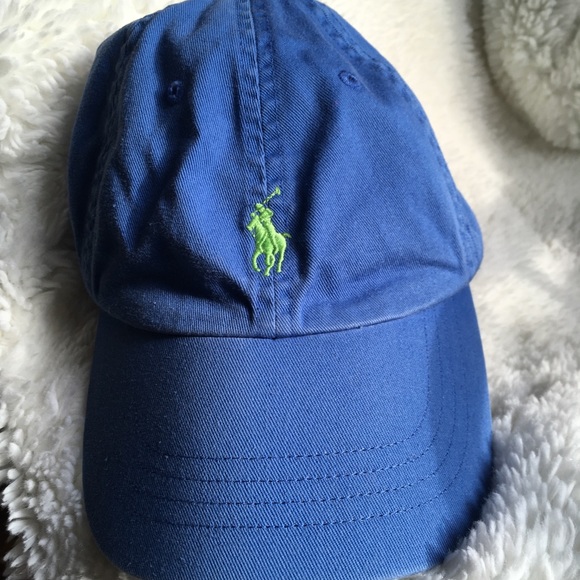 blue and green polo hat